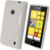 Силиконов гръб ТПУ S-Line за Nokia Lumia 520 Бял